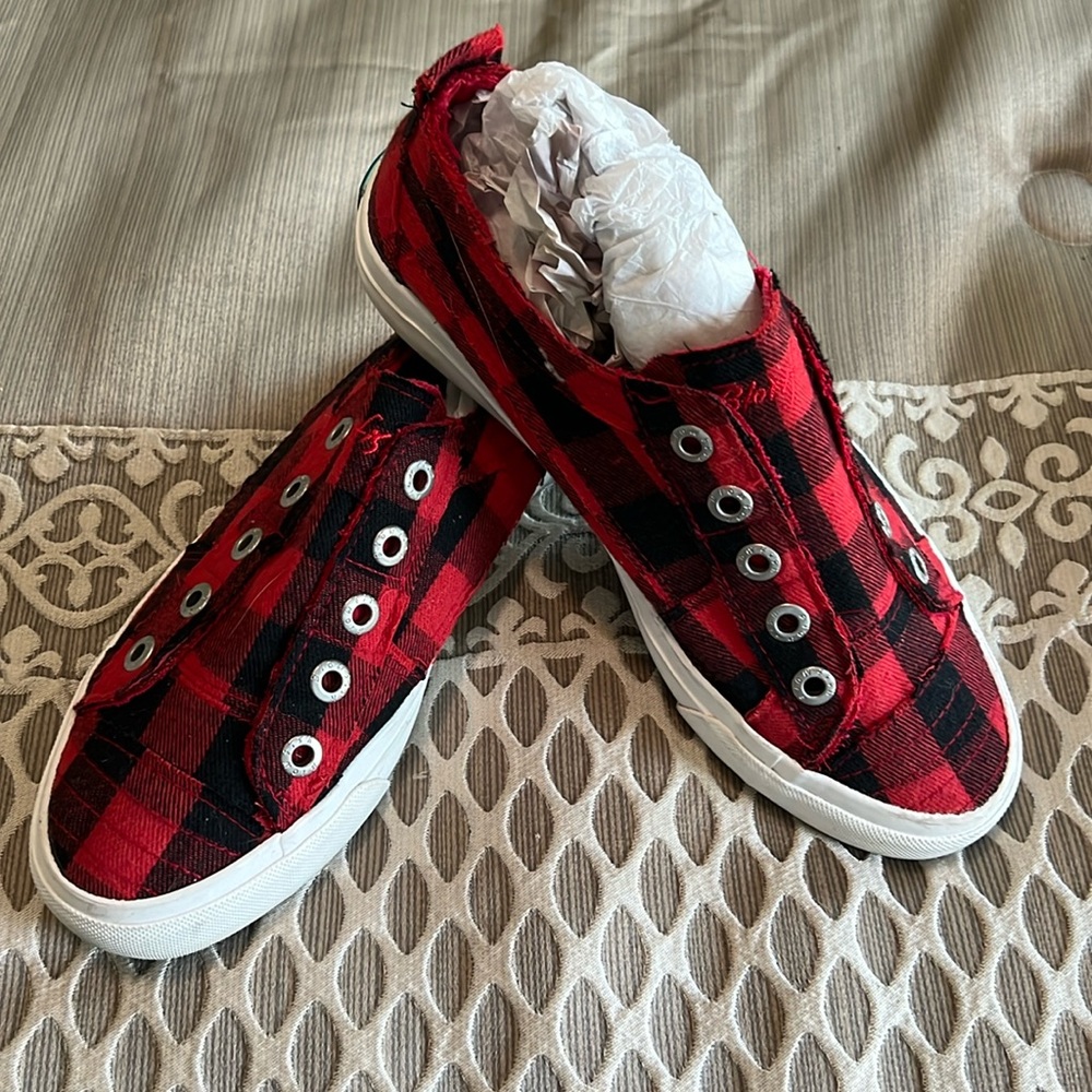 Blowfish Malibu Play Red Buffalo Check Sneaker 8